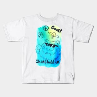 Cool Watercolor Chinchilla Kids T-Shirt